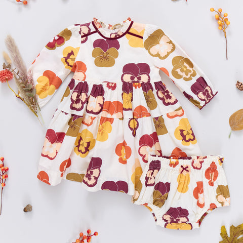 Autumn Pansies Charlie Dress Set