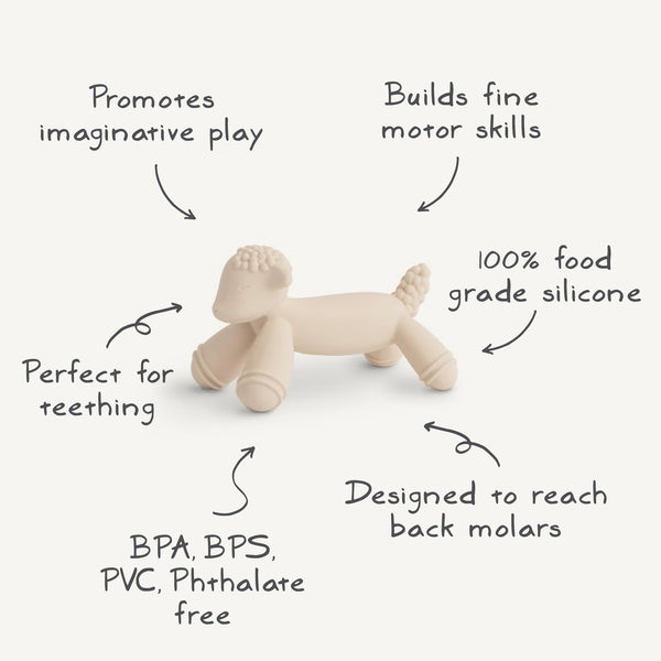 Mushie Lamb Figurine Teether