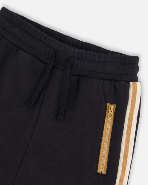 Black Side Rib Contrast Sweatpant