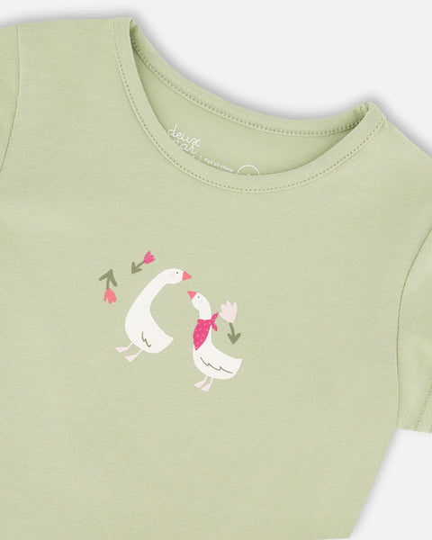 Khaki Green Goose Tee