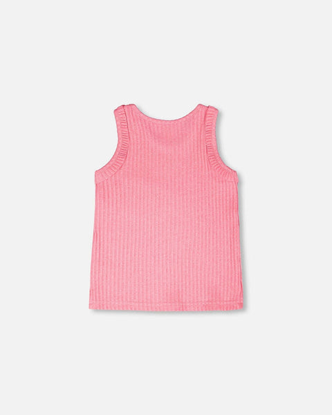 Pink Rib Tank Top