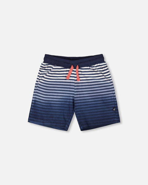 Blue Gradient Cotton Blue Short