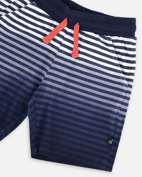 Blue Gradient Cotton Blue Short
