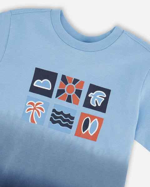 Blue Gradient Summer Tee