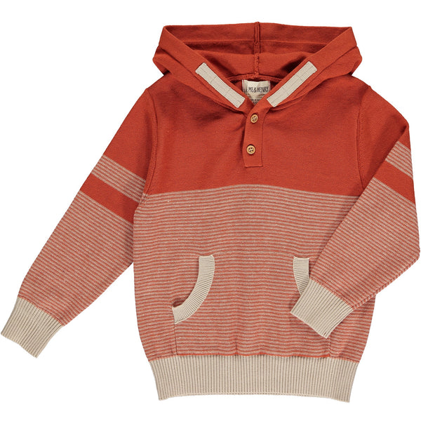 Hiker Hooded Sweater-Rust Multi