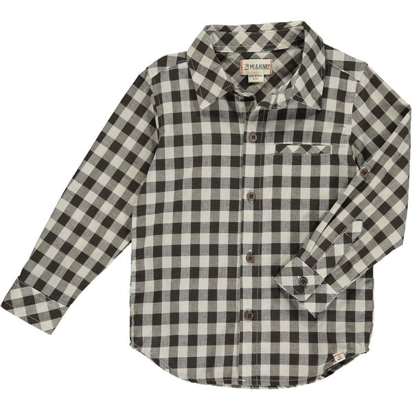 Plaid Atwood Woven Shirt-Brown/Cream