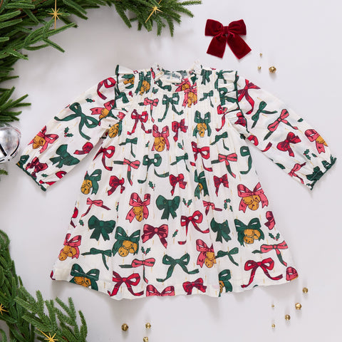 Christmas Bows and Bells Jaipur Dress