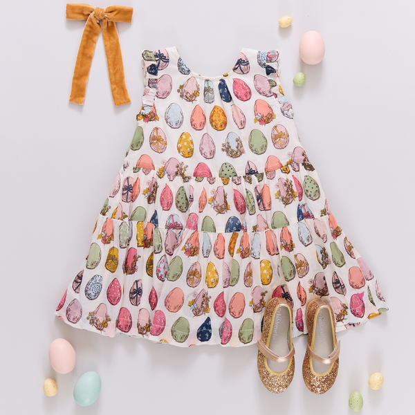 ELOISE RUFFLE DRESS - MULTI EGGS