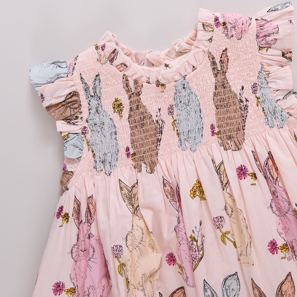 STEVIE DRESS SET - VINTAGE BUNNIES