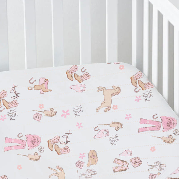 Cowgirl Nursery  Crib Sheet