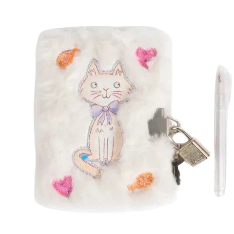 Mini Furry Journal with Lock & Pen