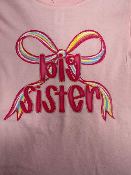 White Big Sister Bow Tee