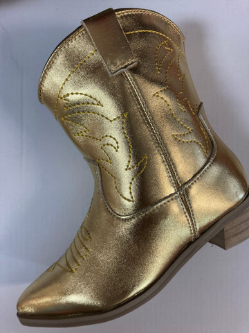 Metallic Gold Boots