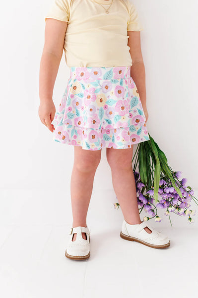 Pastel Petals 2-Tiered Skort