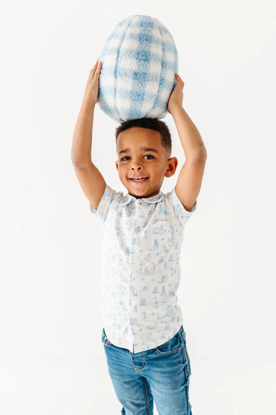 Blue Bunny Toile Polo Shirt