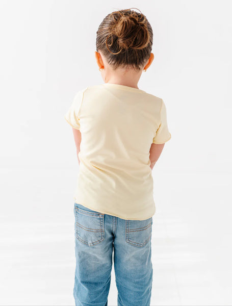 Buttercream Lettuce Hem Top