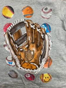 Heather Grey Baseball & Gloves Tee