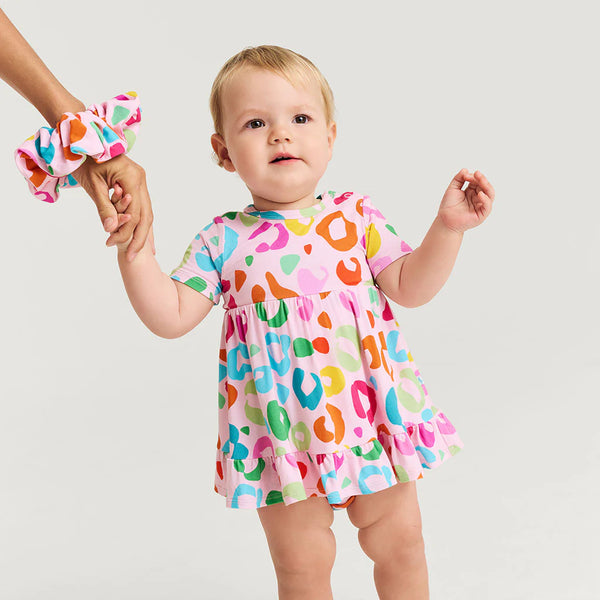 Luella - Ruffled Twirl Bodysuit Dress