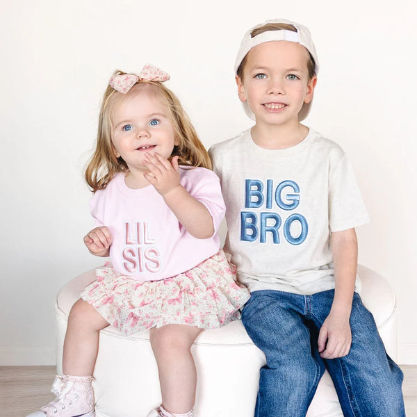 Big Bro Embroidered Patch Short Sleeve T-Shirt - Natural Heather