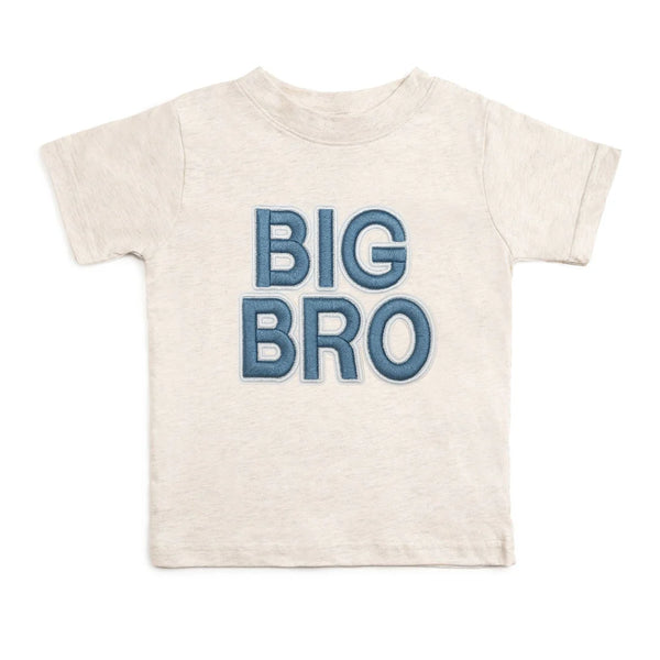 Big Bro Embroidered Patch Short Sleeve T-Shirt - Natural Heather