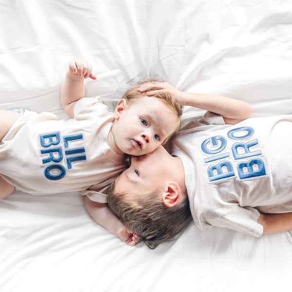 Big Bro Embroidered Patch Short Sleeve T-Shirt - Natural Heather