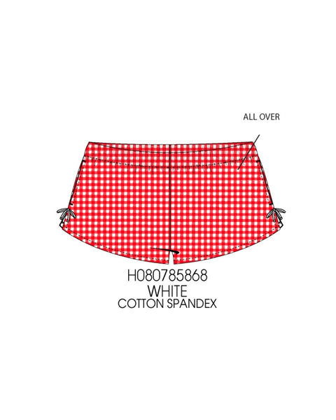 Gingham Shorts With Side Bows