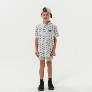 Flying Mallard Ducks Performance Button Up