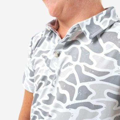 White Camo Performance Polo