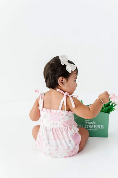 Pink Patchwork Bubble Romper