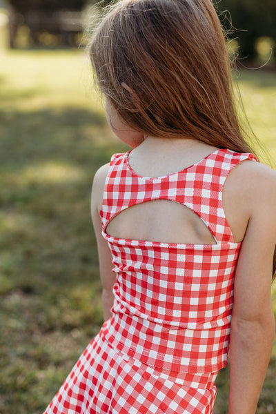 Red Gingham Skort Set