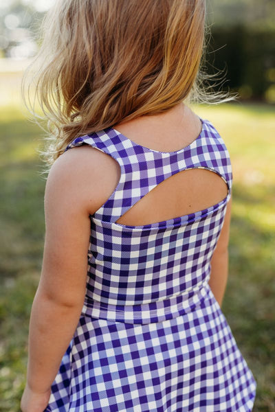 Purple Gingham Skort Set
