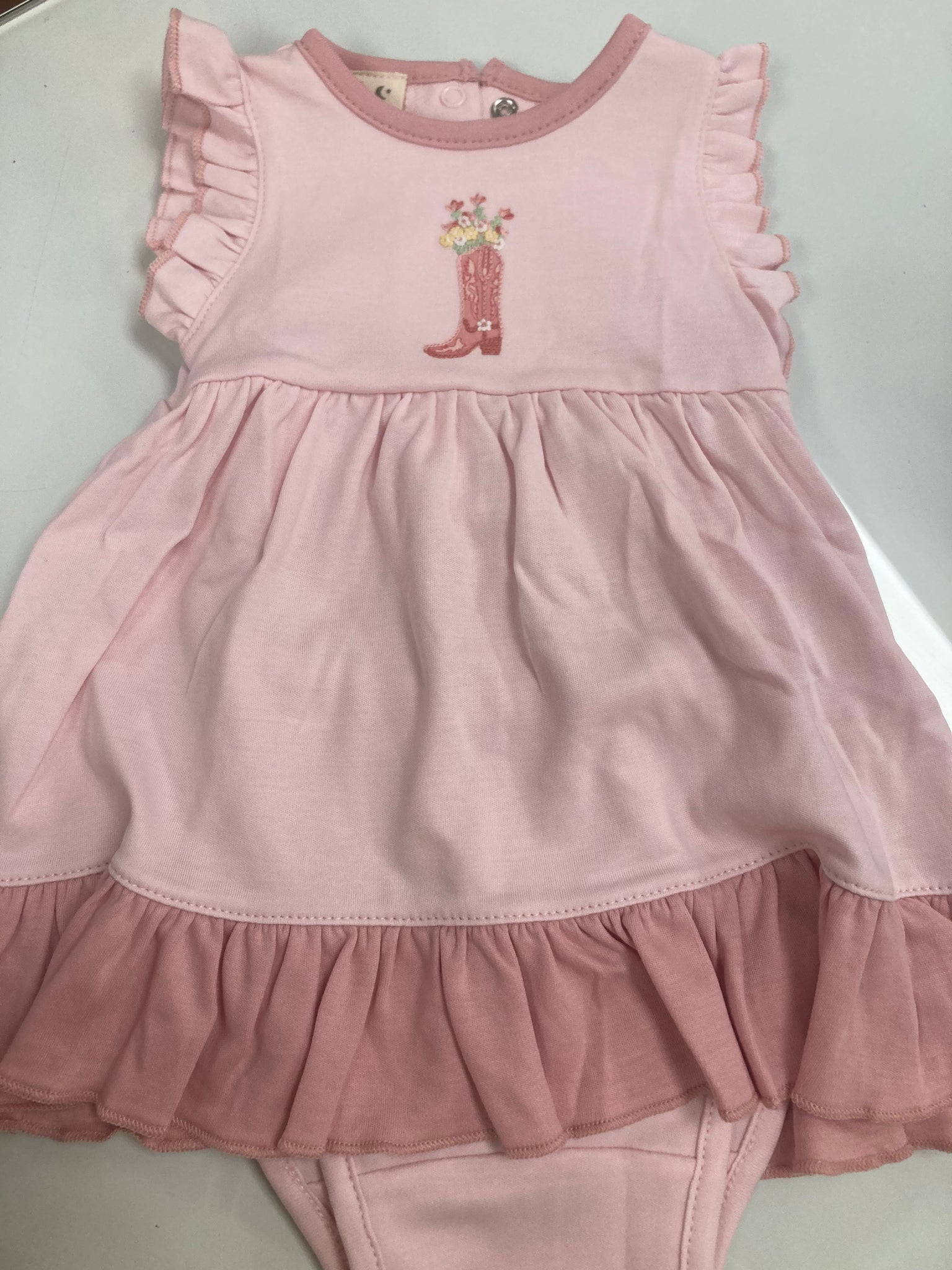 Boot and Blooms Flutters Dress Set