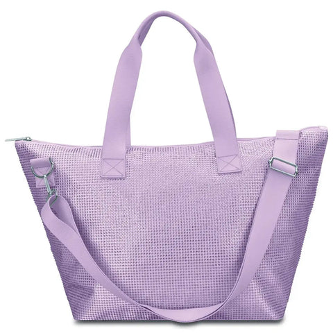 IS Lavender Rhinestone Overnight Bag