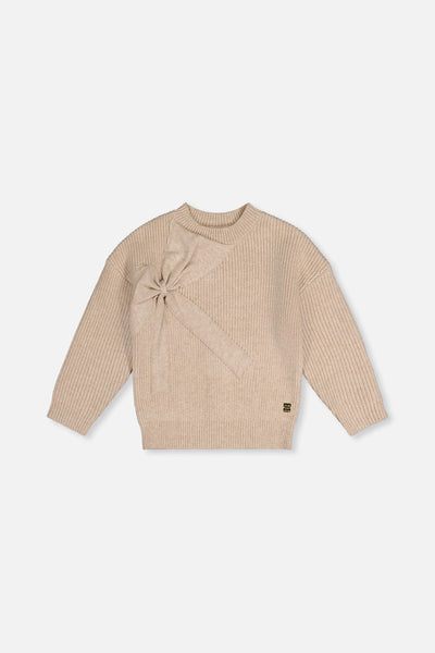 Beige Bow Sweater