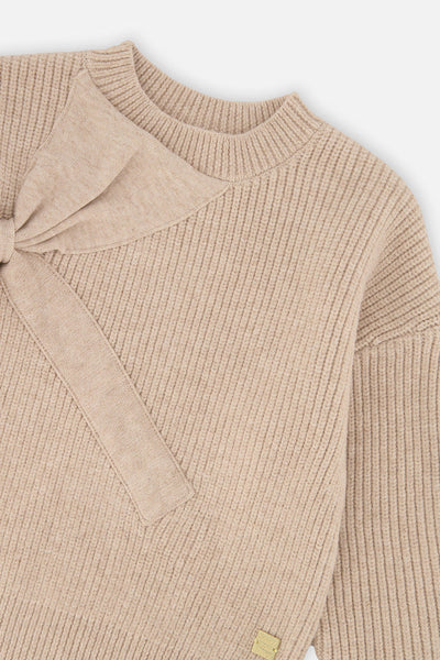 Beige Bow Sweater