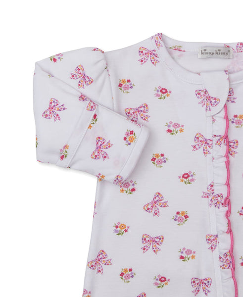 Blossoming Bows Zip Footie