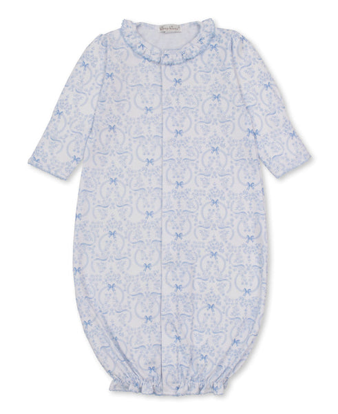 Delicate Blooming Bows Blue Convertible Gown