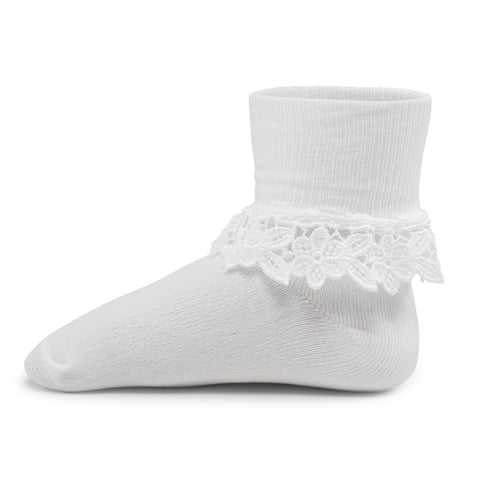 White Floral Heirloom Sock