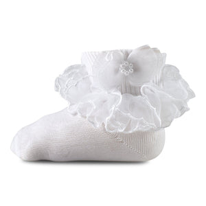 White Pageant Lace Sock