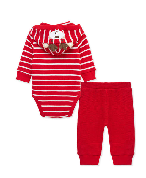 "My First Christmas" Reindeer Jogger Set