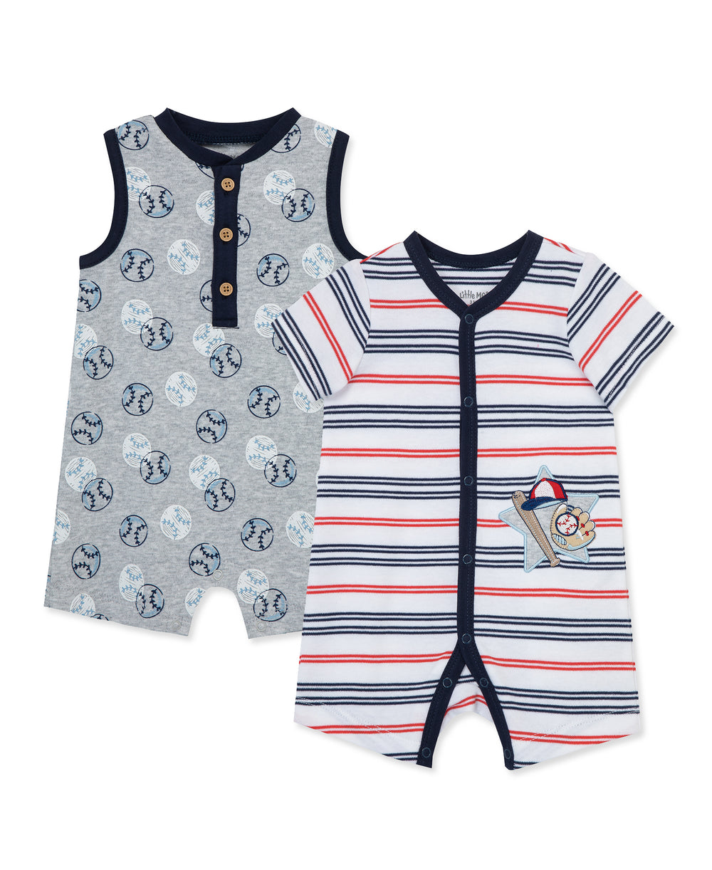 Baseball 2-Pack Rompers