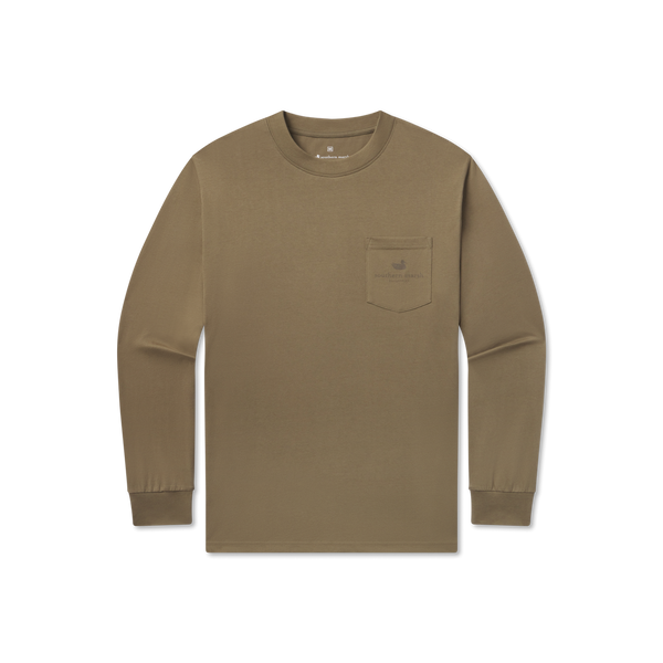 Duck Originals Tee-Camo Long Sleeve-Moss Green