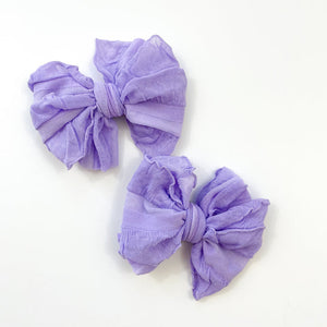 Lavender Ruffle Clip Set
