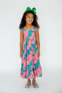 maxi dress for luau Luau Floral Ruffle Maxi Dress – 4 Kids Only