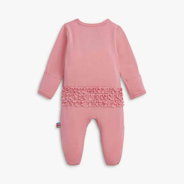 Tickled Pink Ruffled Footie