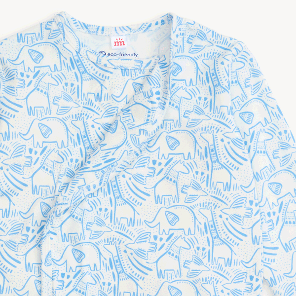 Blue Herds Of A Feather Gown Set