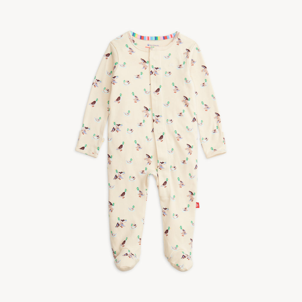 Magnetic Footie Organic Cotton - Quack Me Up