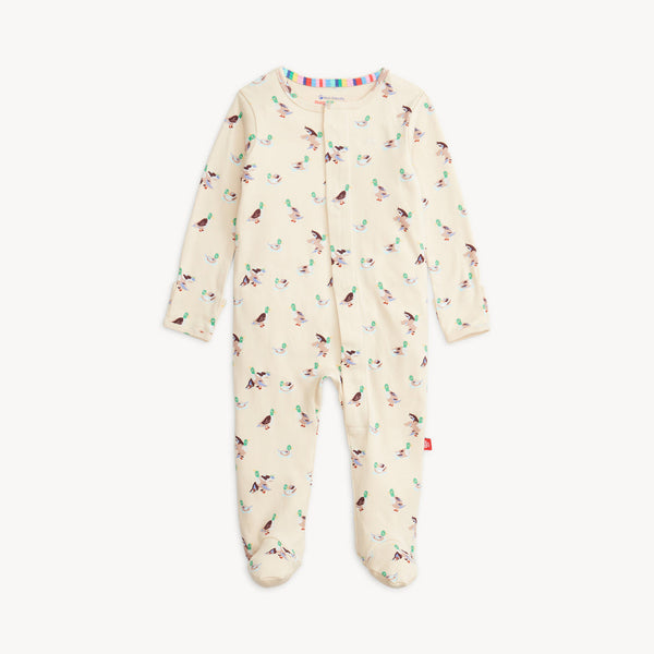 Magnetic Footie Organic Cotton - Quack Me Up