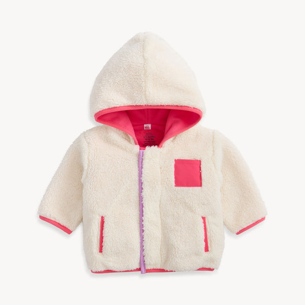 Gentle Cream Magnetic Sherpa Jacket