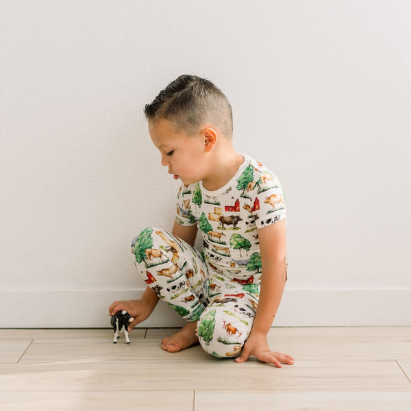 Natural Grazing Cows Short Sleeve PJ's